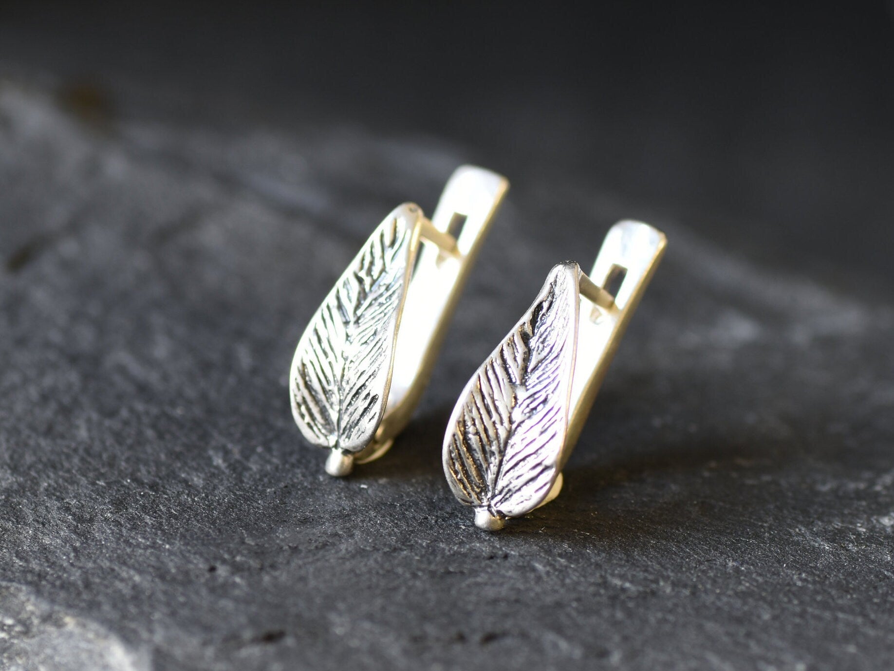 Feather Earrings, Dainty Feather Studs, Dainty Earrings, Bird Earrings, Tiny Earrings, Solid Silver Studs, Everyday Earrings, 925 Sterling
