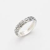 Engraved Tribal Ring - Vintage Rose Gold Band - Pink Gold Ring