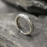 Tribal Ring, Silver Tribal Ring, Bohemian Ring, Vintage Ring, Silver Vintage Ring, Horizontal Ring, Solid Silver Ring, Silver Ring, Silver