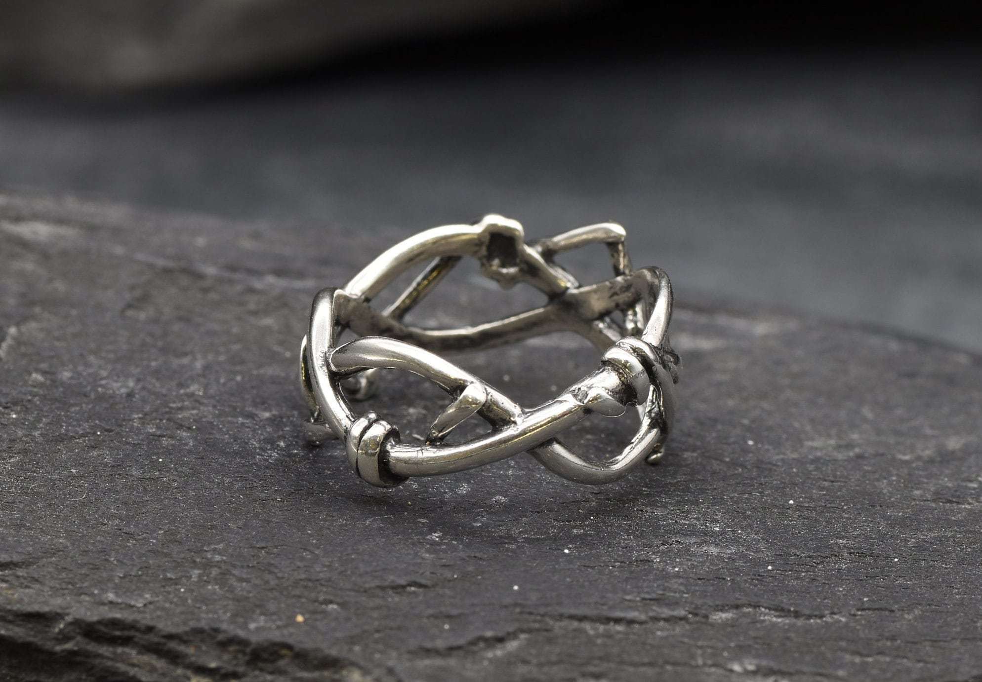Scribble Ring, Boho Band, Silver Knot Ring, Solid Silver Ring, Bohemian Band, Statement Ring, Artisan Ring, Celtic Band, 925 Sterling Silver