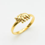 Gold Elephant Ring, Gold Plated Ring, Dainty Elephant Ring, Small Elephant Ring, Cute Ring, Lucky Ring, Good Luck Ring, Gold Vermeil Ring