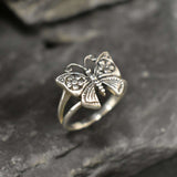 Silver Butterfly Ring - Small Butterfly Ring - Small Animal Ring