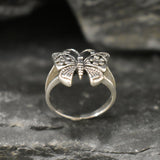 Silver Butterfly Ring - Small Butterfly Ring - Small Animal Ring