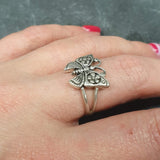 Silver Butterfly Ring - Small Butterfly Ring - Small Animal Ring