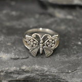 Silver Butterfly Ring - Small Butterfly Ring - Small Animal Ring