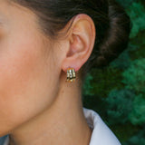 Gold Earrings, Half Hoops, Gold Plated Earrings, Large Gold Earrings, Simple Gold Earrings, Minimalist Earrings, Large Studs, Gold Vermeil