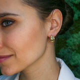 Gold Earrings, Half Hoops, Gold Plated Earrings, Large Gold Earrings, Simple Gold Earrings, Minimalist Earrings, Large Studs, Gold Vermeil