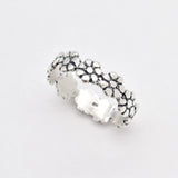 Gold Flower Band, Eternity Ring, Daisy Ring, Stackable Band, Gold Plated Band, Dainty Band, Floral Ring, Daisies Band, Gold Vermeil Ring(2)