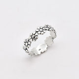 Silver Flower Band - Infinity Flower Ring - Silver Daisy Ring