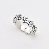 Silver Flower Band - Infinity Flower Ring - Silver Daisy Ring