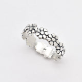 Silver Flower Band - Infinity Flower Ring - Silver Daisy Ring