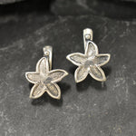 Lotus Earrings, Flower Earrings, Stud Earrings, Sterling Silver Earrings, Flower Studs, Starfish Earrings, Plumeria Earrings, Silver Studs