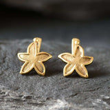 Starfish Earrings - Silver Flower Earrings - Silver Star Earrings