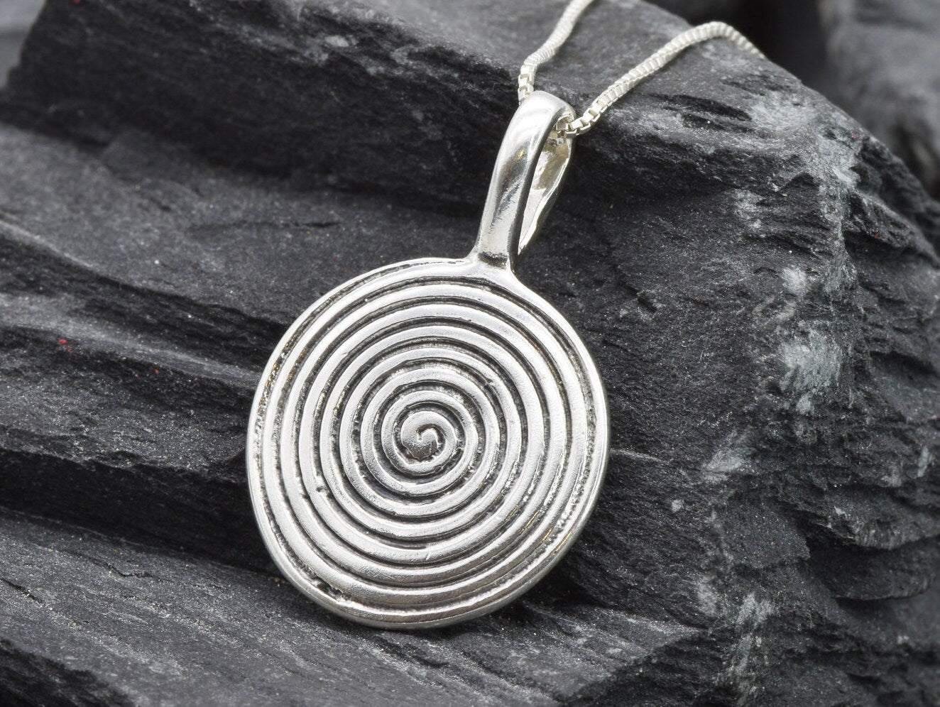Swirl Pendant, Spiral Pendant, Dainty Necklace, Circle Pendant, Infinity Necklace, Layering Pendant, Symbolic Necklace, 925 Sterling Silver