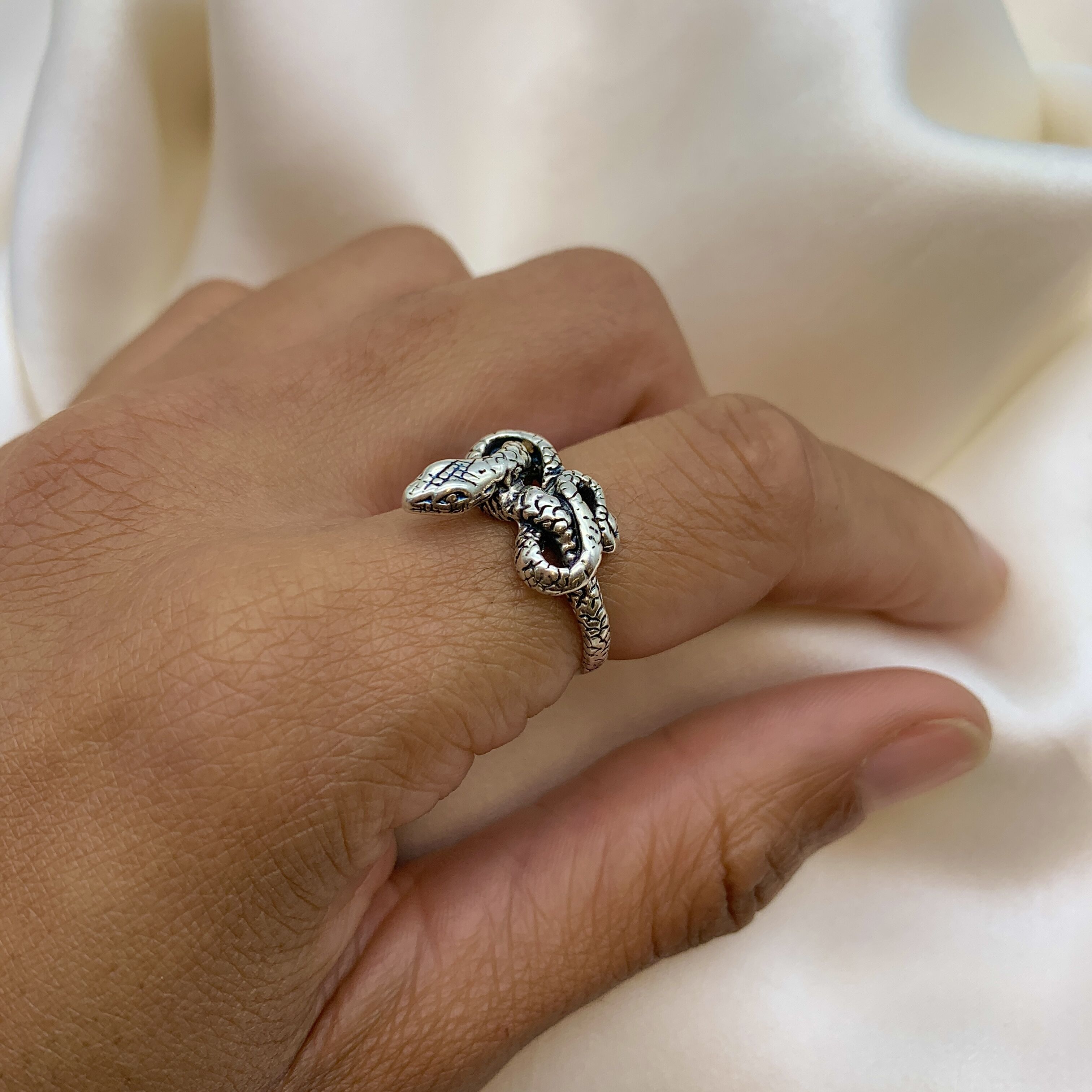 Snake Ring, Silver Snake Ring, Snake Head Ring, Animal Jewelry, Animal Ring, 925 Silver Ring, Python Ring, Vintage Snake Ring, Serpent Ring