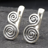 Gold Spiral Studs - Swirl Drop Earrings - Infinity Statement Earrings