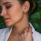 Gold Earrings, Antique Earrings, Half Huggies, Gold Plated Earrings, Half Hoops, Gold Vermeil Studs, Dainty Earrings, Vintage Earrings Style