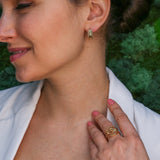 Gold Earrings, Antique Earrings, Half Huggies, Gold Plated Earrings, Half Hoops, Gold Vermeil Studs, Dainty Earrings, Vintage Earrings Style