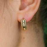 Gold Earrings, Antique Earrings, Half Huggies, Gold Plated Earrings, Half Hoops, Gold Vermeil Studs, Dainty Earrings, Vintage Earrings Style