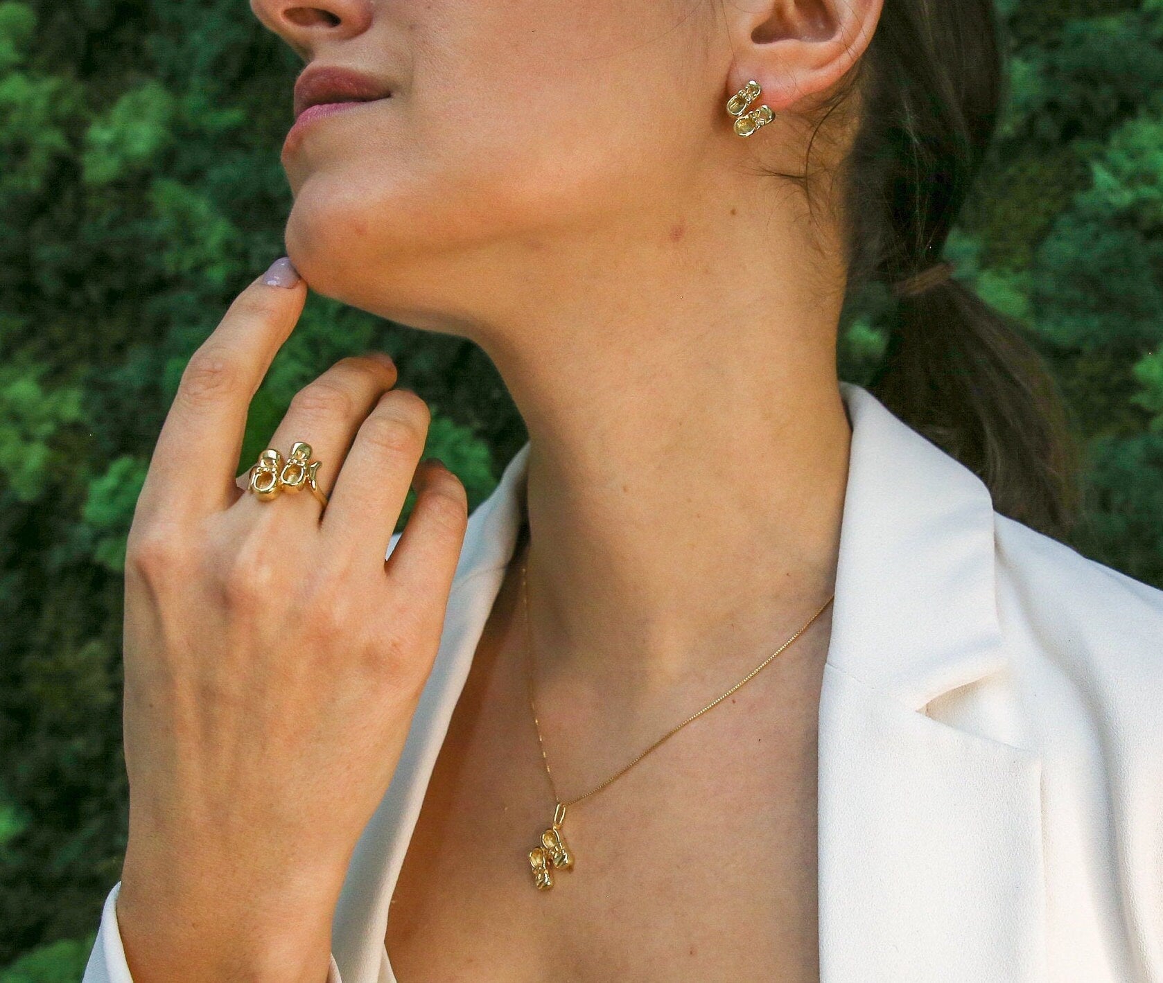 Gold Shoes Pendant, Boots Necklace, Gold Plated Pendant, Dainty Boots Pendant, Baby Boots Pendant, Ribbon Shoes Pendant, Vermeil Pendant(2)