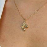 Gold Shoes Pendant, Boots Necklace, Gold Plated Pendant, Dainty Boots Pendant, Baby Boots Pendant, Ribbon Shoes Pendant, Vermeil Pendant(2)