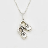 Gold Shoes Pendant, Boots Necklace, Gold Plated Pendant, Dainty Boots Pendant, Baby Boots Pendant, Ribbon Shoes Pendant, Vermeil Pendant(3)