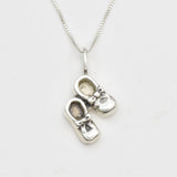 Gold Shoes Pendant - Baby Shoes Necklace - Mom Charm Necklace