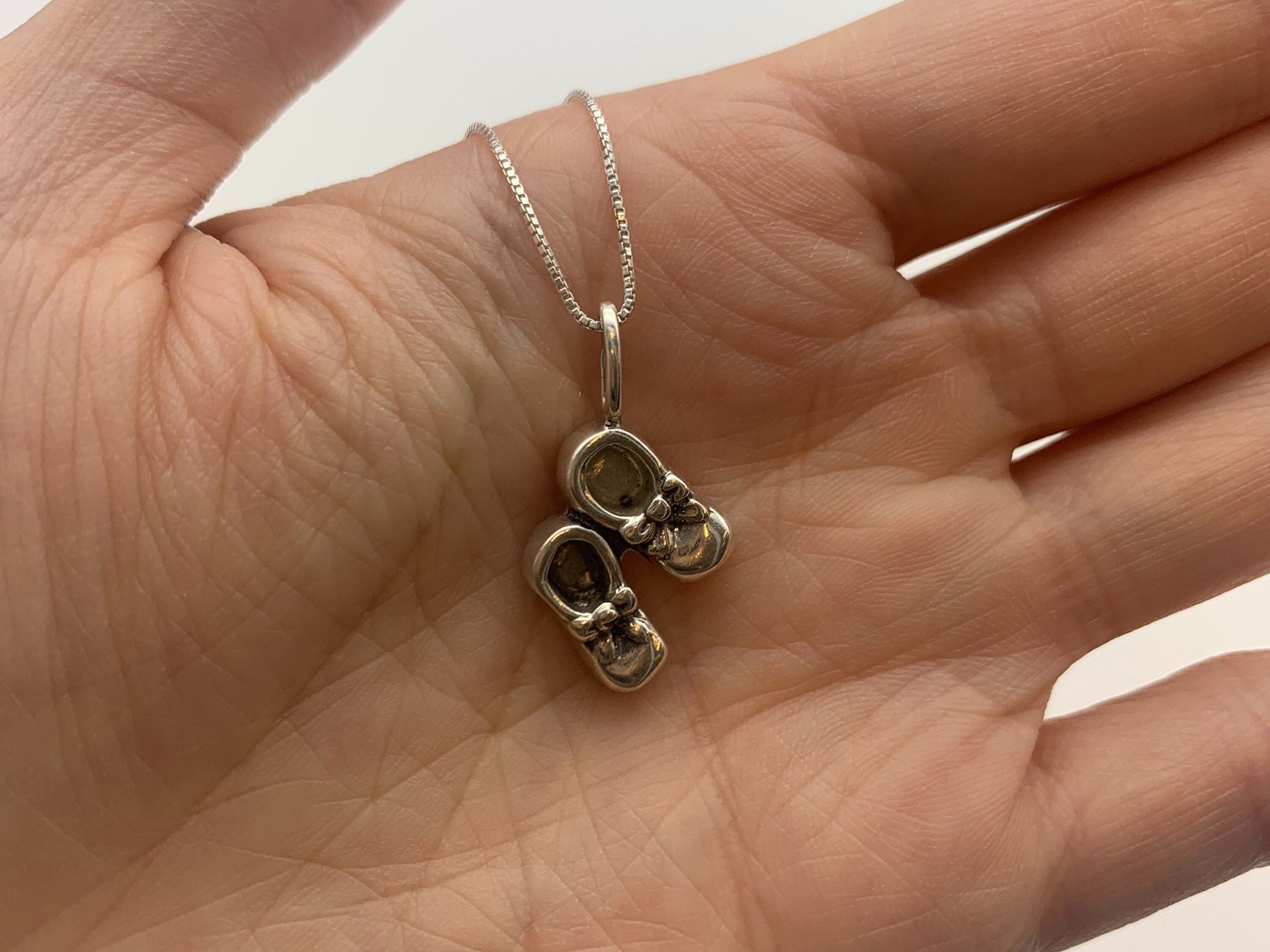 Gold Shoes Pendant, Boots Necklace, Gold Plated Pendant, Dainty Boots Pendant, Baby Boots Pendant, Ribbon Shoes Pendant, Vermeil Pendant(3)