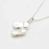 Gold Shoes Pendant, Boots Necklace, Gold Plated Pendant, Dainty Boots Pendant, Baby Boots Pendant, Ribbon Shoes Pendant, Vermeil Pendant(3)