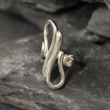 Infinity Ring, Asymmetric Ring, Solid Silver Ring, Long Artistic Ring, Long Silver Ring, Statement Ring, Sterling Silver Ring, Artisan Ring