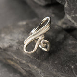 Infinity Ring, Asymmetric Ring, Solid Silver Ring, Long Artistic Ring, Long Silver Ring, Statement Ring, Sterling Silver Ring, Artisan Ring