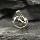 Infinity Ring, Asymmetric Ring, Solid Silver Ring, Long Artistic Ring, Long Silver Ring, Statement Ring, Sterling Silver Ring, Artisan Ring