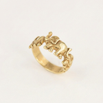 Charming Gold Elephant Ring - Beautifully crafted in 18k Gold Vermeil for all occasions and a unique accessory choice.