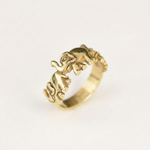 Cute Gold Elephant Ring - Petite 18k Gold Vermeil piece, perfect for daily wear and meaningful gifts for loved ones.
