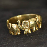 Silver Elephant Ring, Elephant Ring, Solid Silver Ring, Lucky Ring, Elephant Band, Oriental Ring, Vintage Animal Ring, Vintage Silver Ring(2)