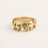 Gold Elephant Ring - Small Elephant Ring - Gold Animal Ring made in 18k Gold Vermeil. Ideal for everyday wear and perfect for birthday gifting and special occasions.