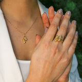 Gold Baby Shoes Ring - Mom Charm Ring, Cute Gold Ring