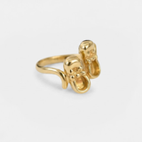 Gold Baby Shoes Ring - Mom Charm Ring, Cute Gold Ring