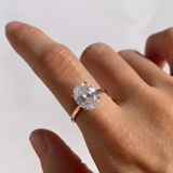 White Topaz Ring - Silver Engagement Ring - Real Topaz Ring