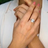 White Topaz Ring - Silver Engagement Ring - Real Topaz Ring