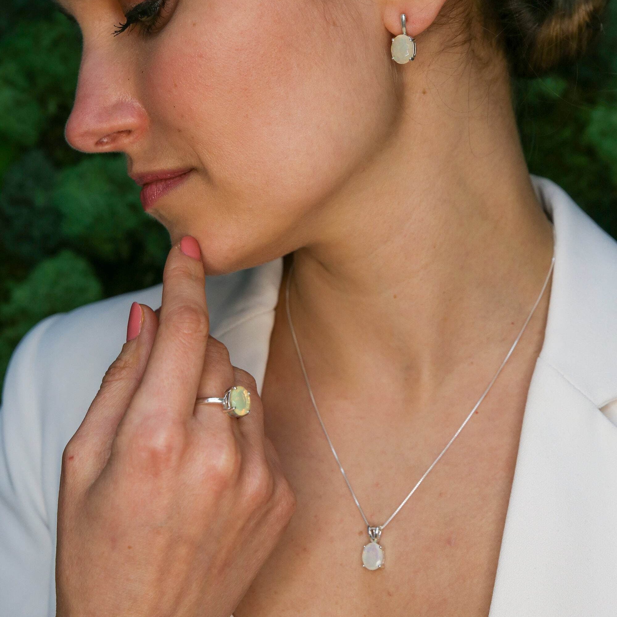 Yellow Tourmaline Necklace, Natural Tourmaline, Bi-Color Tourmaline, Unique Pendant, October Birthstone, Simple Oval Pendant, Solid Silver