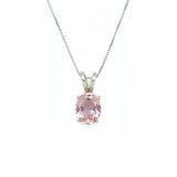 Rose Gold Morganite Necklace - Pink Gemstone Pendant - Gift For Mom