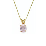 Rose Gold Morganite Necklace - Pink Gemstone Pendant - Gift For Mom