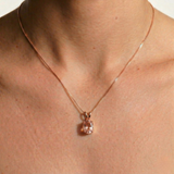 Rose Gold Morganite Necklace - Pink Gemstone Pendant - Gift For Mom