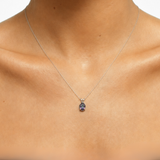 Genuine Topaz Necklace - Dainty Purple Pendant - Mystic Topaz Necklace