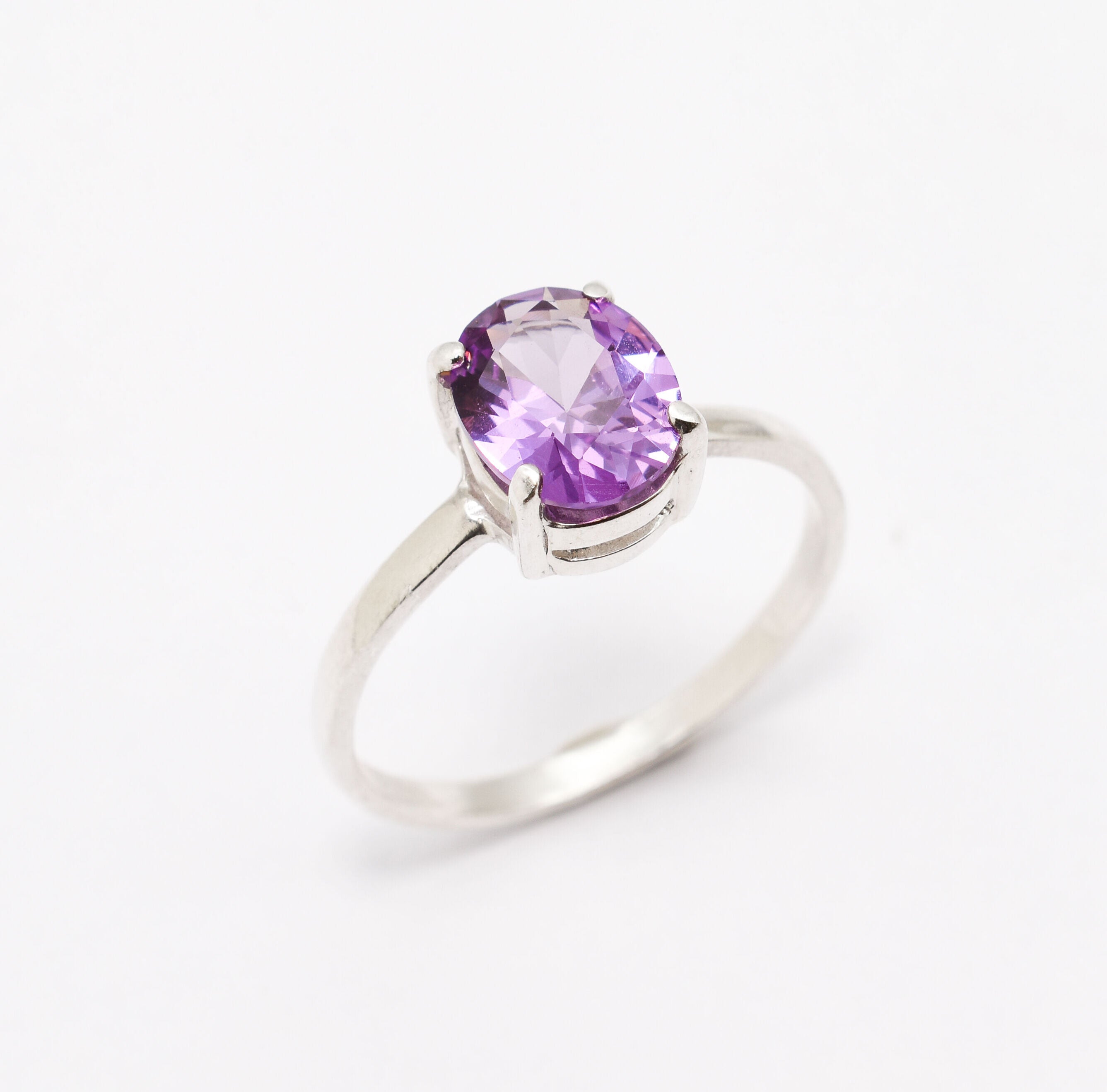 Amethyst Ring, Natural Amethyst, February Ring, Purple Promise Ring, Purple Vintage Ring, February Birthstone, Solid Silver Ring, Amethyst