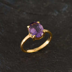 Amethyst Ring, Natural Amethyst, February Ring, Purple Promise Ring, Purple Vintage Ring, February Birthstone, Solid Silver Ring, Amethyst(1)