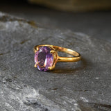 Amethyst Ring, Natural Amethyst, February Ring, Purple Promise Ring, Purple Vintage Ring, February Birthstone, Solid Silver Ring, Amethyst(1)