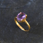 Amethyst Ring, Natural Amethyst, February Ring, Purple Promise Ring, Purple Vintage Ring, February Birthstone, Solid Silver Ring, Amethyst(1)