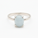 Gorgeous 925 Sterling Silver Ring featuring an exquisite Oval Blue Aquamarine, a perfect gift for March birthdays and special events.